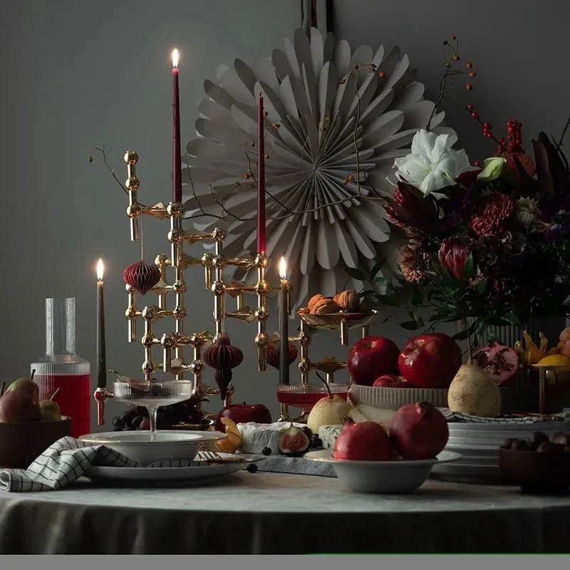 Abstract Style Molecular Structure Candle Holder -  - #tag1#