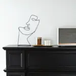 Abstract Wire Face Sculpture