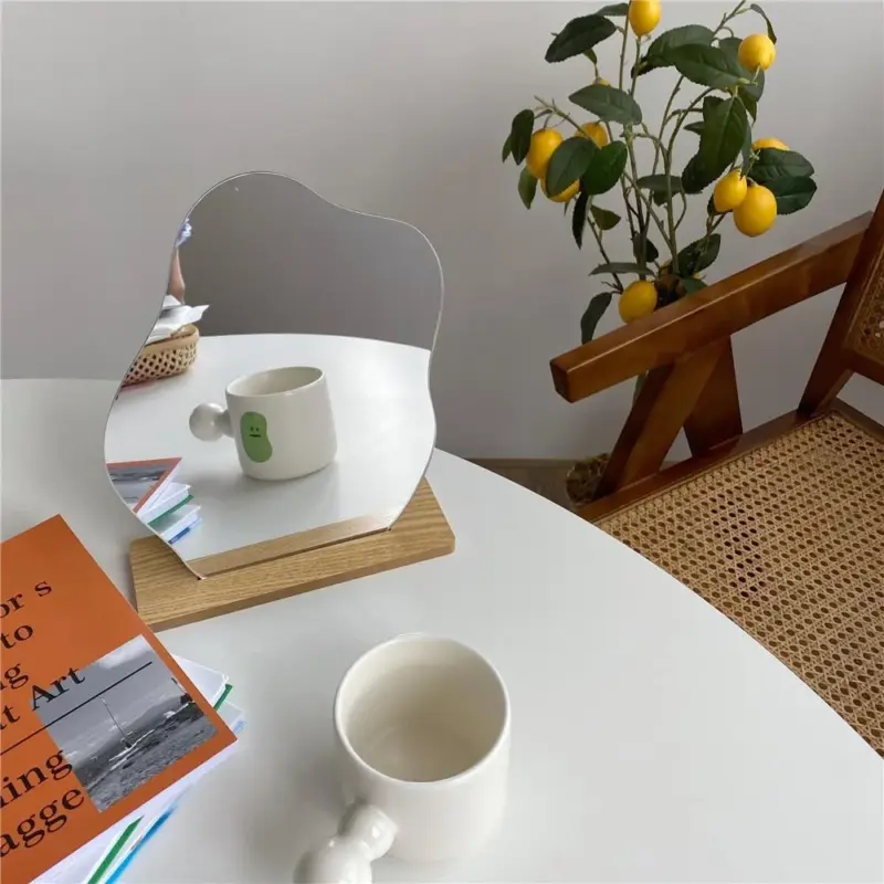 Abstract Wooden Mirror tag1
