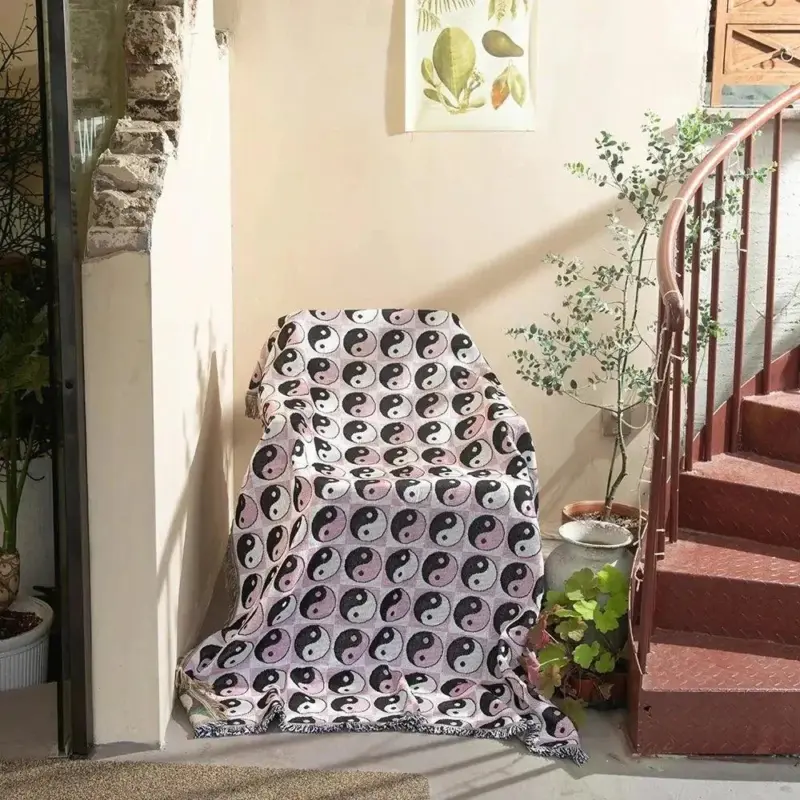 Abstract Woven Tapestry Throw Blanket tag1