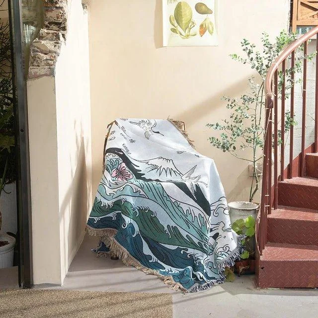 Abstract Woven Tapestry Throw Blanket -  - #tag1#