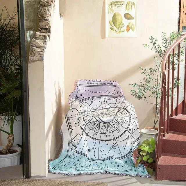Abstract Woven Tapestry Throw Blanket -  - #tag1#