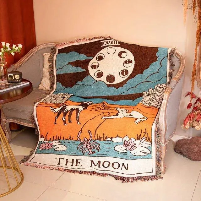 Abstract Woven Tapestry Throw Blanket -  - #tag1#