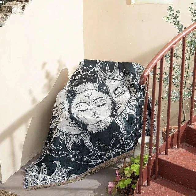 Abstract Woven Tapestry Throw Blanket -  - #tag1#