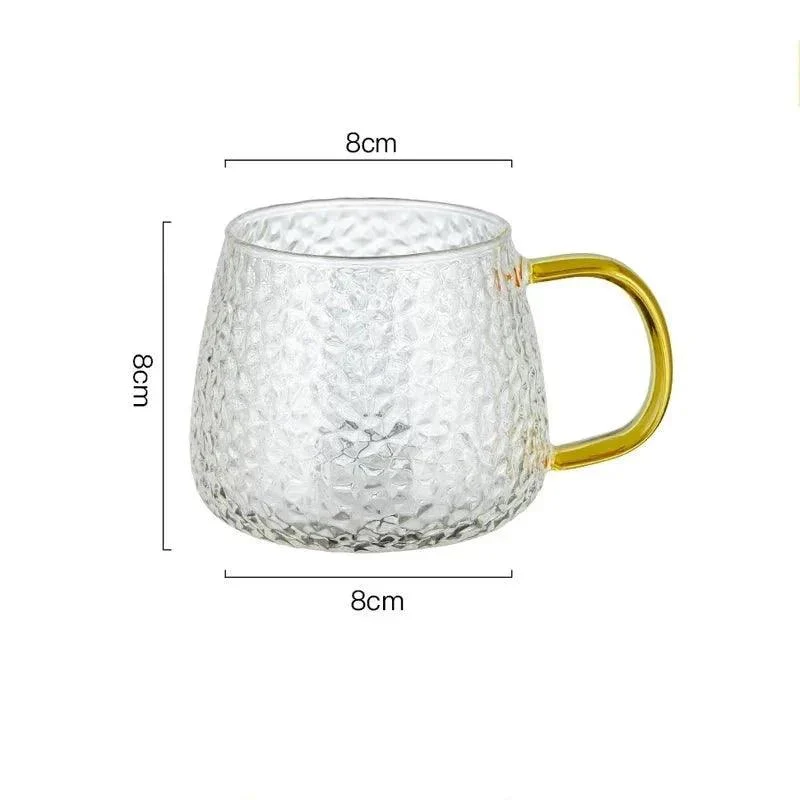 Accent Hammer Pattern Glass Coffee Mug -  - #tag1#