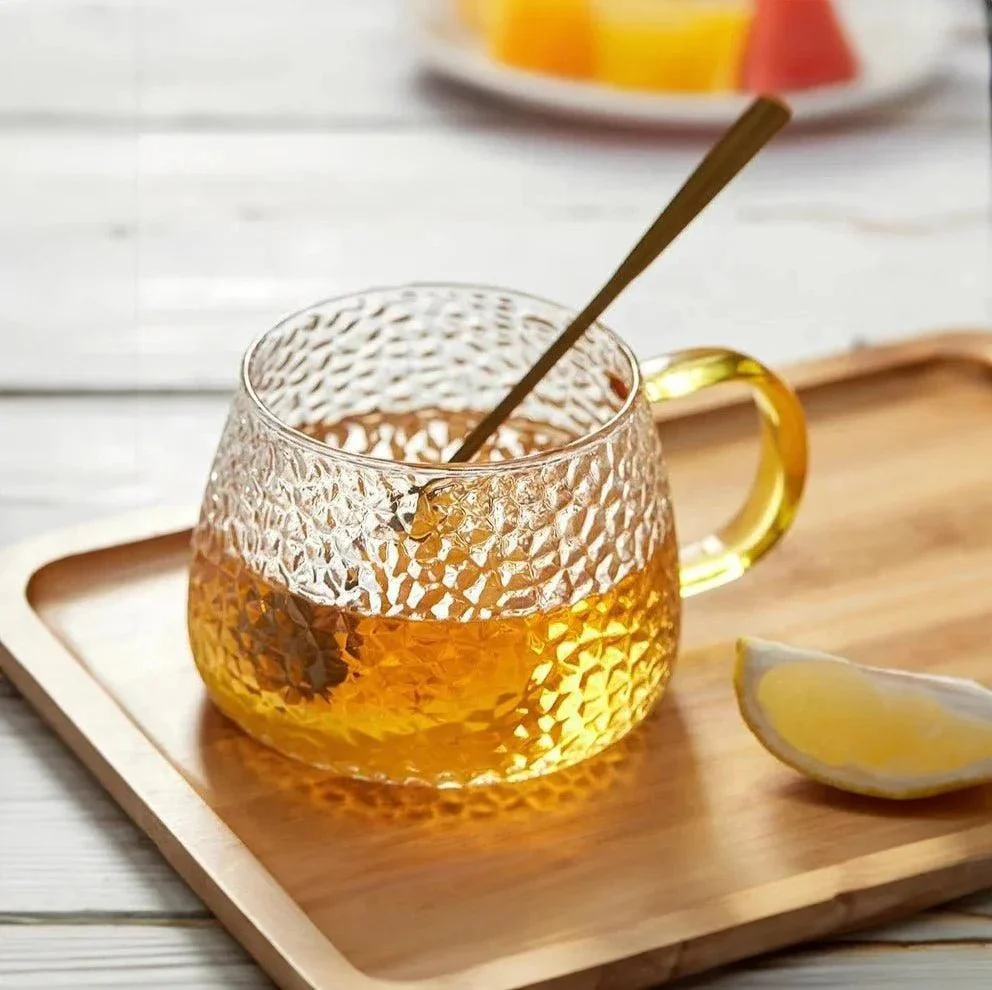 Accent Hammer Pattern Glass Coffee Mug -  - #tag1#