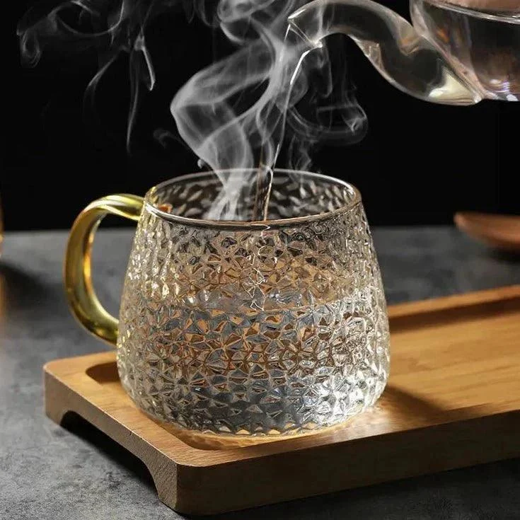 Accent Hammer Pattern Glass Coffee Mug -  - #tag1#