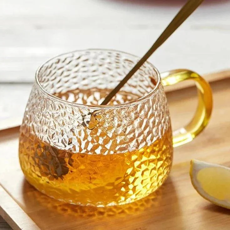 Accent Hammer Pattern Glass Coffee Mug -  - #tag1#