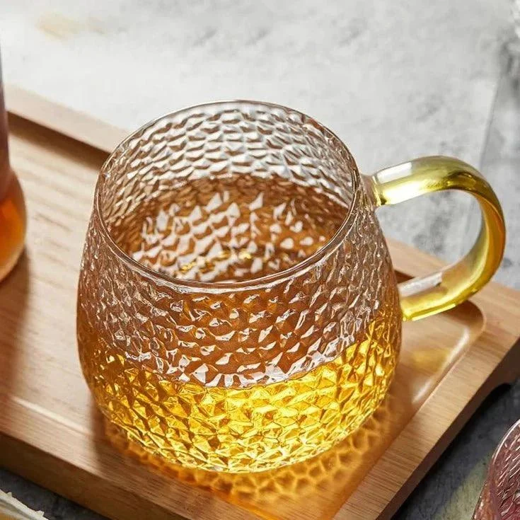 Accent Hammer Pattern Glass Coffee Mug -  - #tag1#