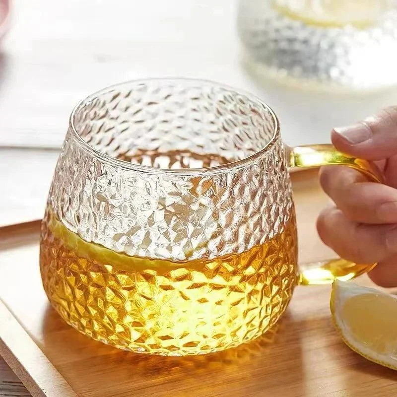 Accent Hammer Pattern Glass Coffee Mug -  - #tag1#