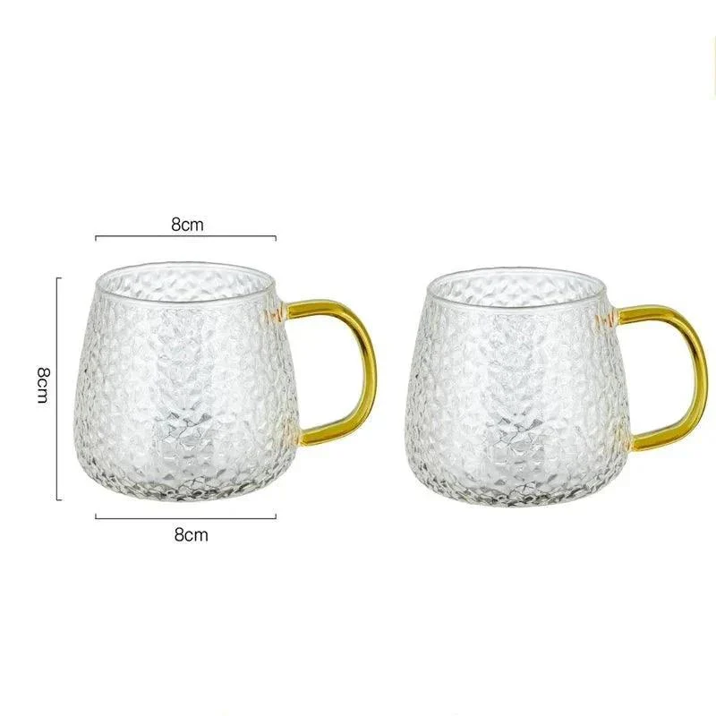 Accent Hammer Pattern Glass Coffee Mug -  - #tag1#