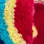 Acid Palm Plush Soft Rug tag1