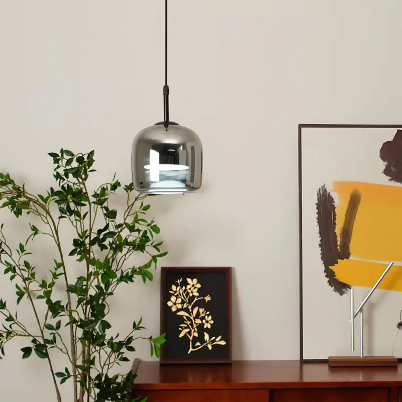 Acro Pendant Light Black Gray Droplight Indoor Glass Hanging Lamp tag1