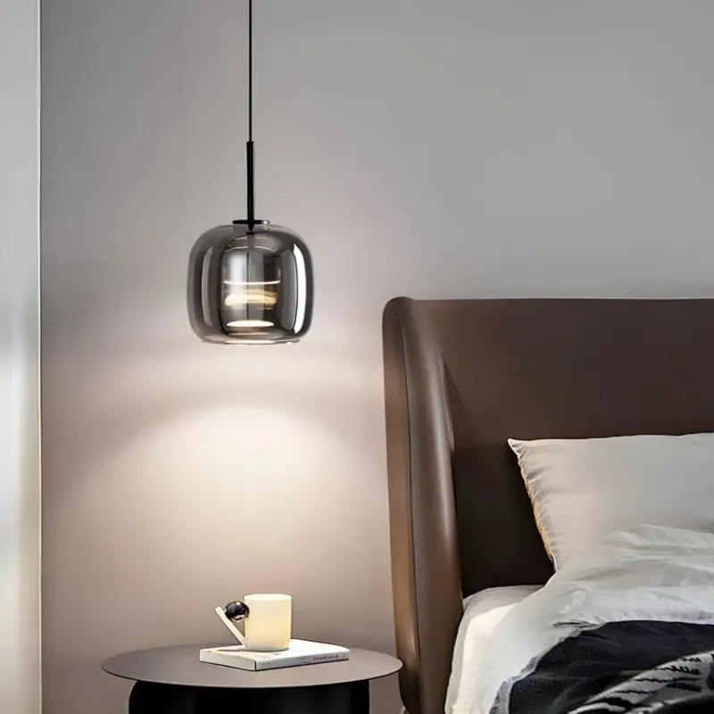 Acro Pendant Light Black Gray Droplight Indoor Glass Hanging Lamp tag1