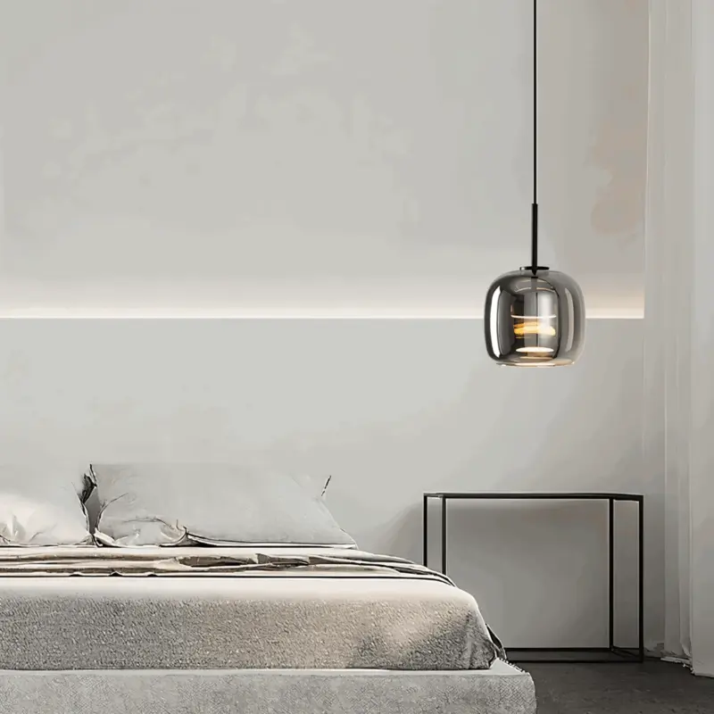 Acro Pendant Light Black Gray Droplight Indoor Glass Hanging Lamp tag1