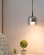 Acro Pendant Light Black Gray Droplight Indoor Glass Hanging Lamp tag1