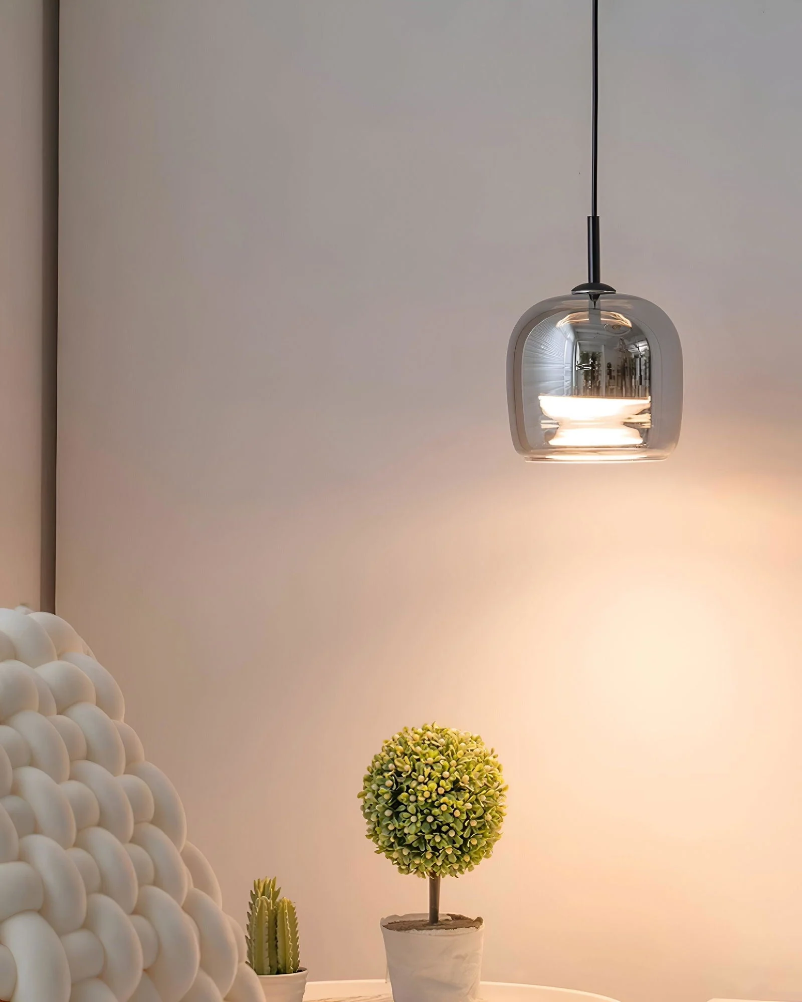 Acro Pendant Light - Black Gray Droplight - Indoor Glass Hanging Lamp -  - #tag1#