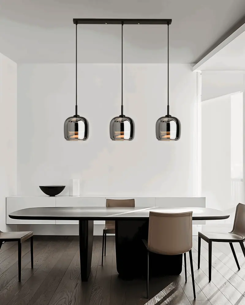 Acro Pendant Light Black Gray Droplight Indoor Glass Hanging Lamp tag1