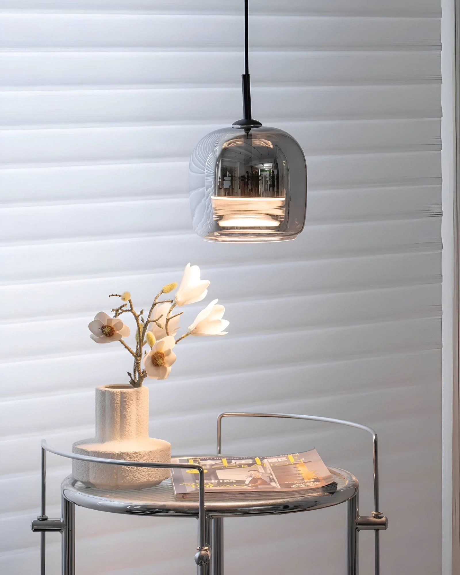 Acro Pendant Light - Black Gray Droplight - Indoor Glass Hanging Lamp -  - #tag1#