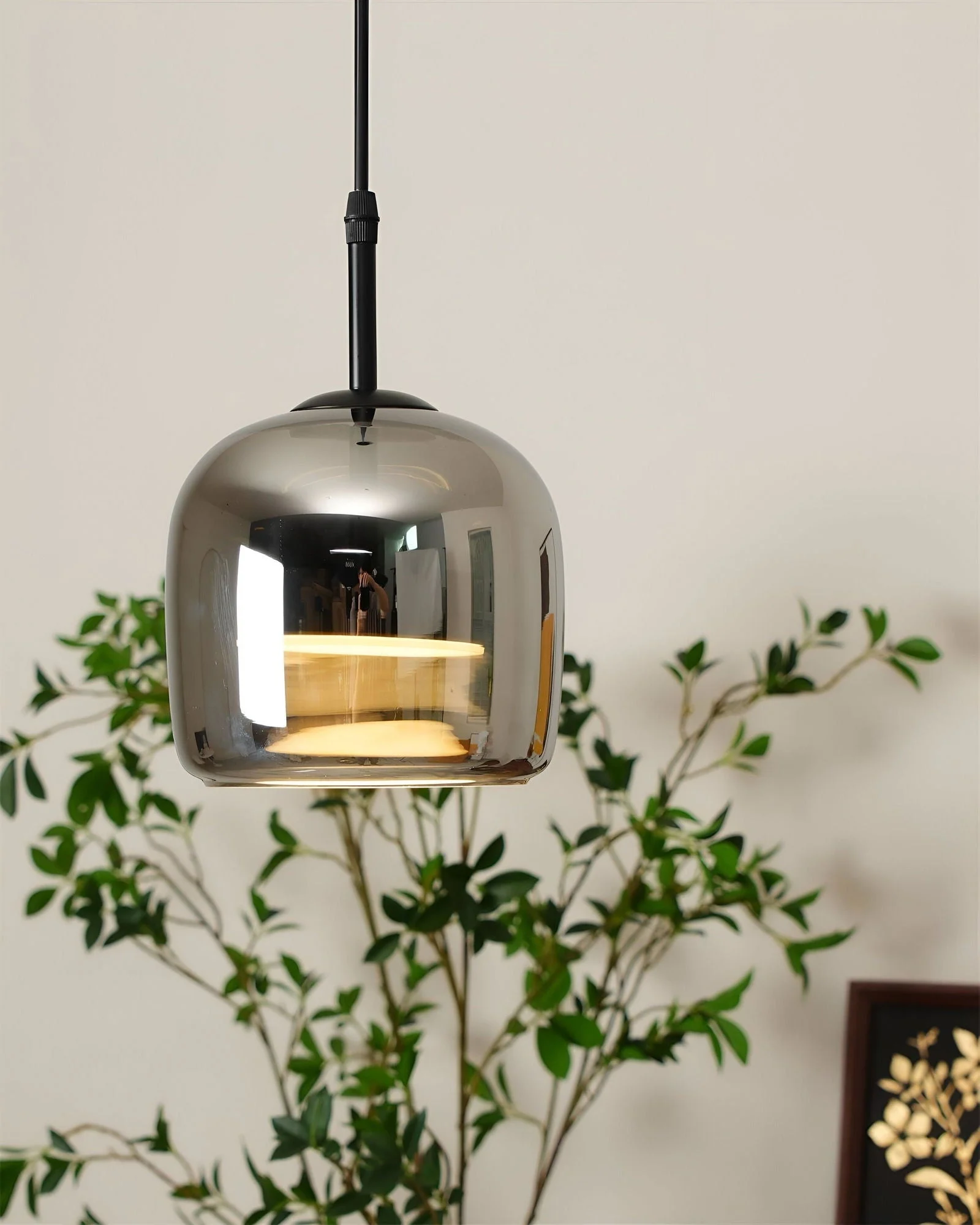 Acro Pendant Light - Black Gray Droplight - Indoor Glass Hanging Lamp -  - #tag1#