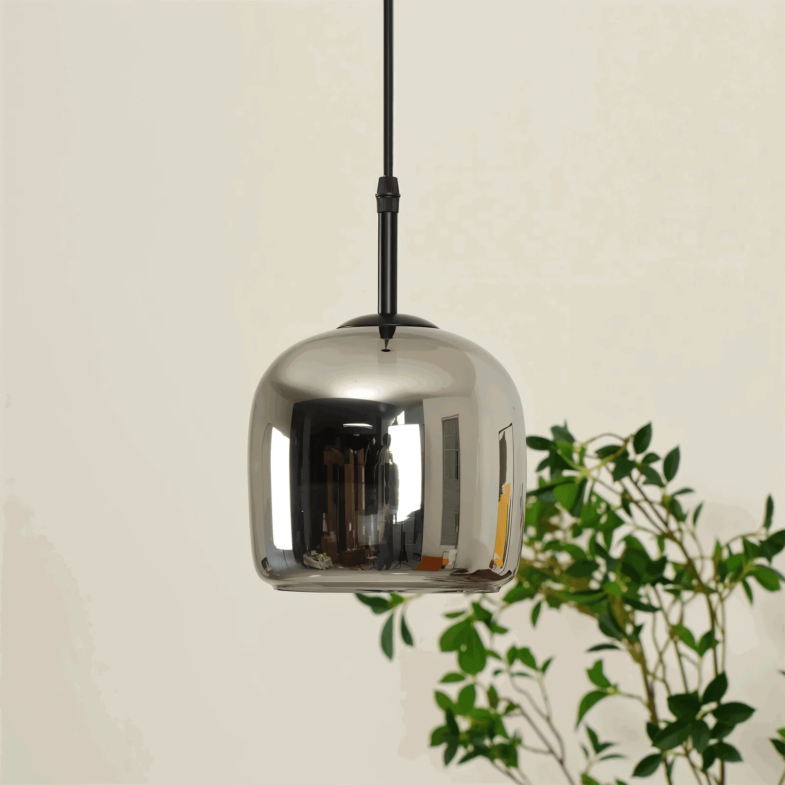 Acro Pendant Light - Black Gray Droplight - Indoor Glass Hanging Lamp -  - #tag1#