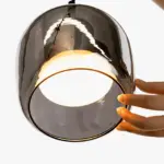 Acro Pendant Light Black Gray Droplight Indoor Glass Hanging Lamp tag1