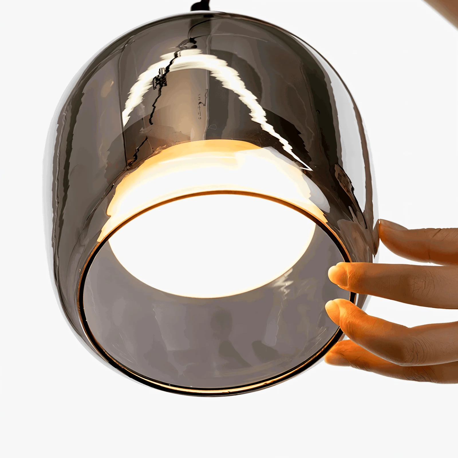 Acro Pendant Light - Black Gray Droplight - Indoor Glass Hanging Lamp -  - #tag1#