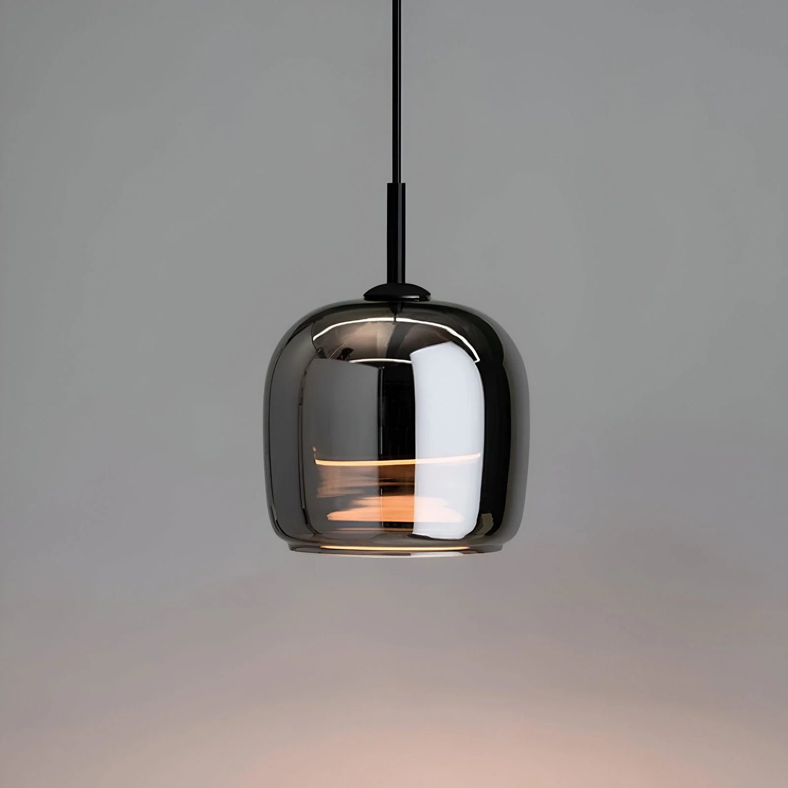Acro Pendant Light - Black Gray Droplight - Indoor Glass Hanging Lamp -  - #tag1#