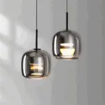 Acro Pendant Light Black Gray Droplight Indoor Glass Hanging Lamp tag1