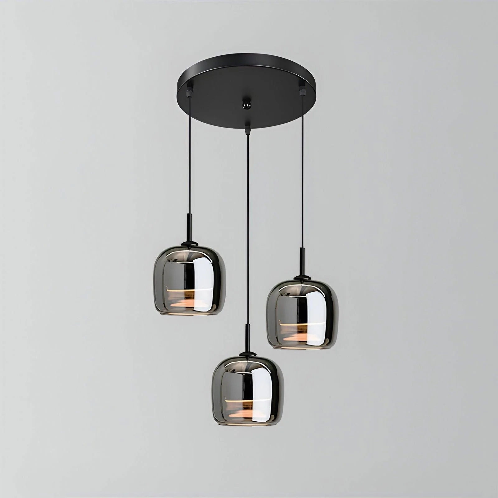 Acro Pendant Light - Black Gray Droplight - Indoor Glass Hanging Lamp -  - #tag1#