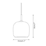 Acro Pendant Light Black Gray Droplight Indoor Glass Hanging Lamp tag1