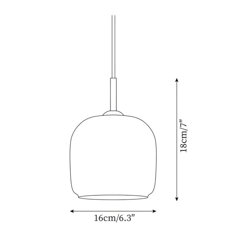 Acro Pendant Light Black Gray Droplight Indoor Glass Hanging Lamp tag1