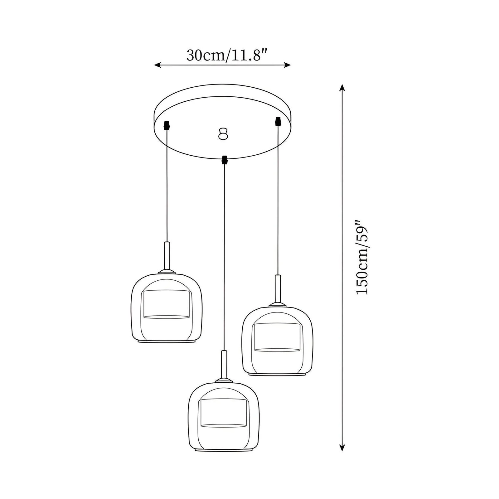 Acro Pendant Light - Black Gray Droplight - Indoor Glass Hanging Lamp -  - #tag1#