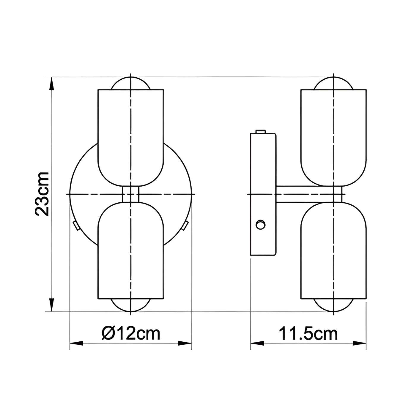AcrylCapsule Wall Light - Wall Light With Two Heads - Wall Lights for Interiors -  - #tag1#