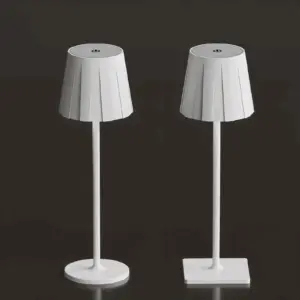 AcrylLume - Wireless LED Table Lamp with Pleated Inspiration
