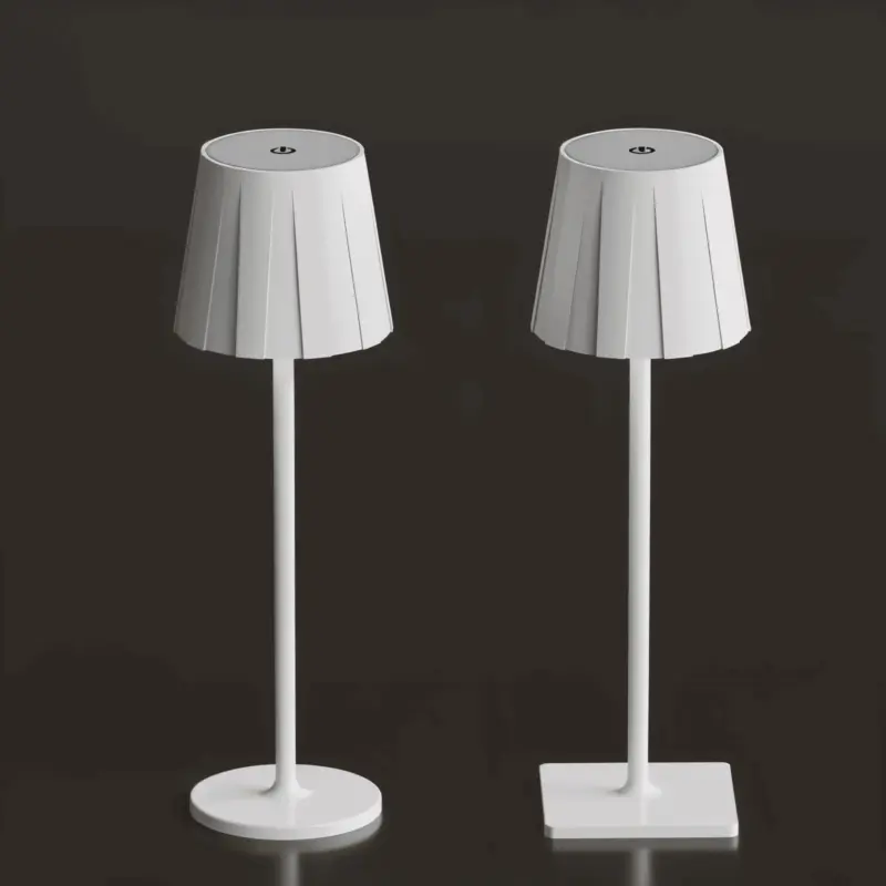 AcrylLume Wireless LED Table Lamp with Pleated Inspiration tag1