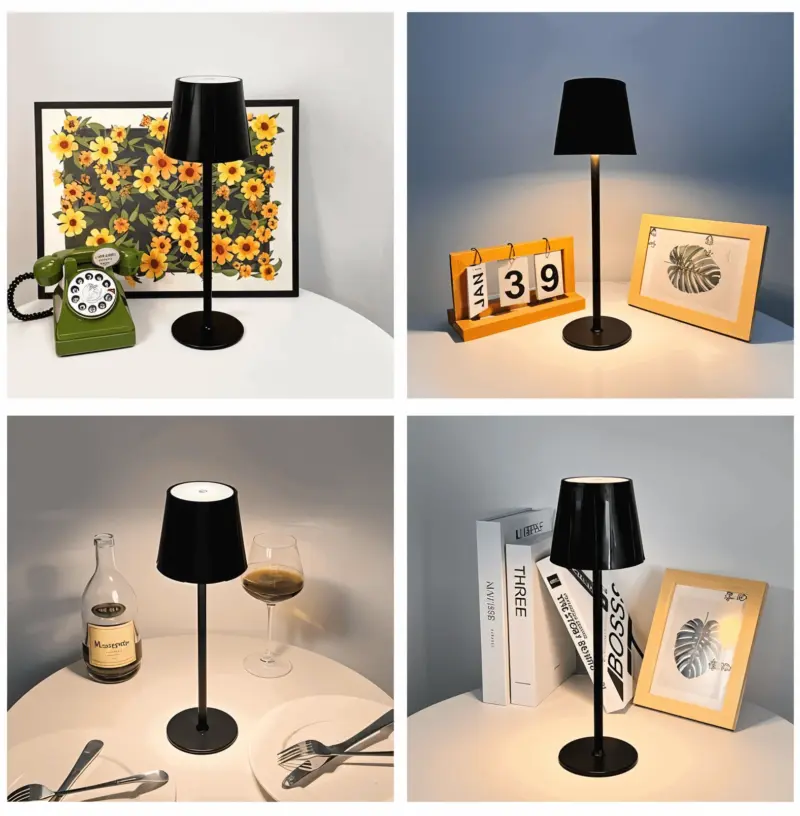 AcrylLume Wireless LED Table Lamp with Pleated Inspiration tag1