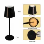 AcrylLume Wireless LED Table Lamp with Pleated Inspiration tag1