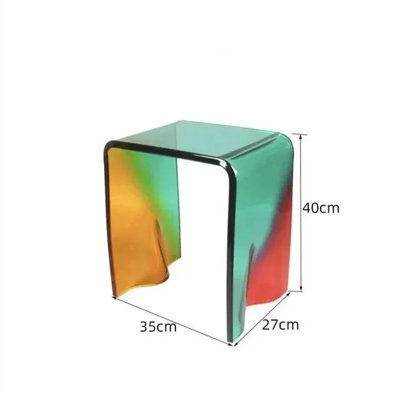 Acrylic Aurora Coloured Side Table -  - #tag1#