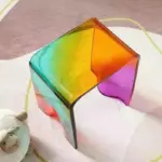 Acrylic Aurora Coloured Side Table tag1
