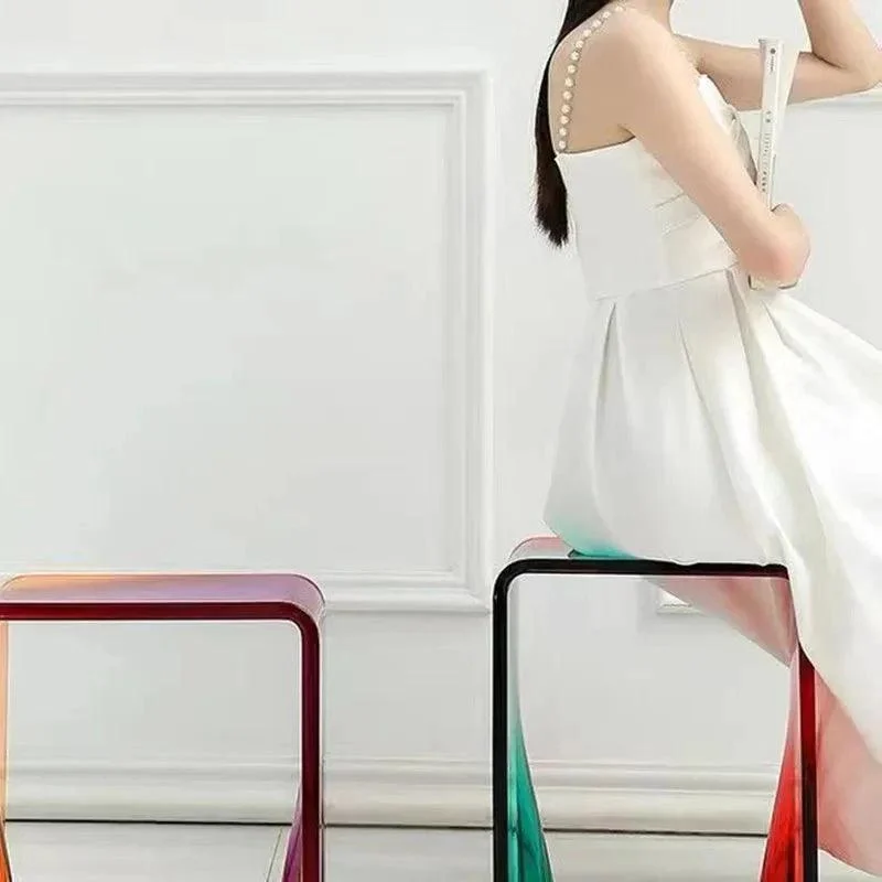Acrylic Aurora Coloured Side Table -  - #tag1#