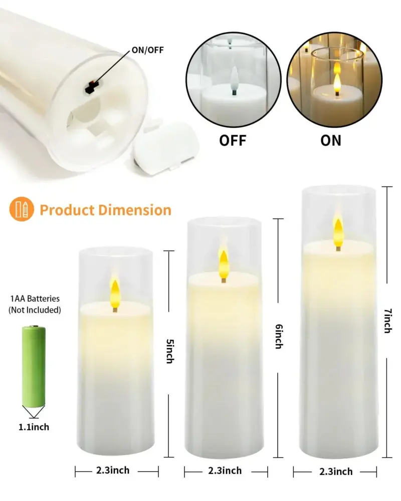 Acrylic Candle 9 Piece Set