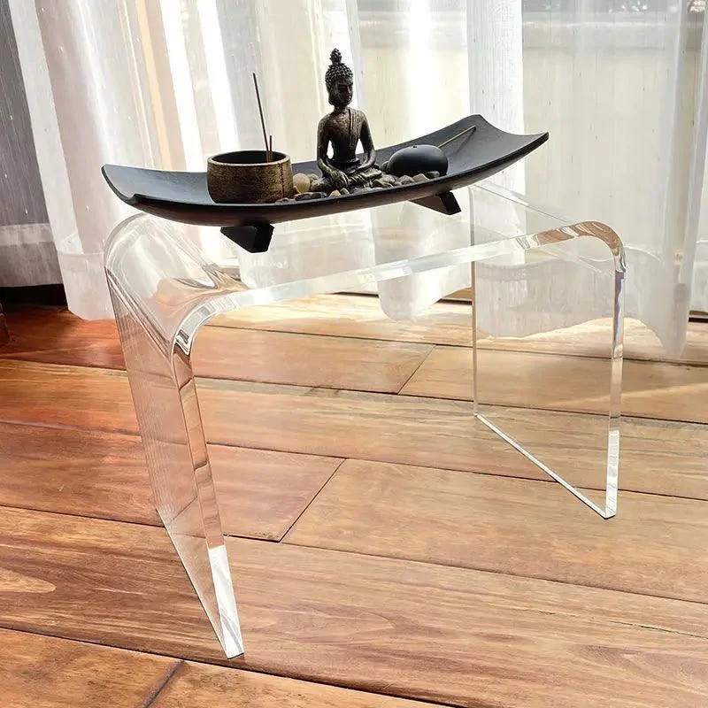 Acrylic Transparent Glass Multi-Purpose Side Table -