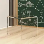 Acrylic Transparent Glass Multi Purpose Side Table