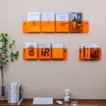 Acrylic Wall Mounted Floating Magazine Holder tag1