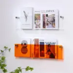 Acrylic Wall Mounted Floating Magazine Holder tag1