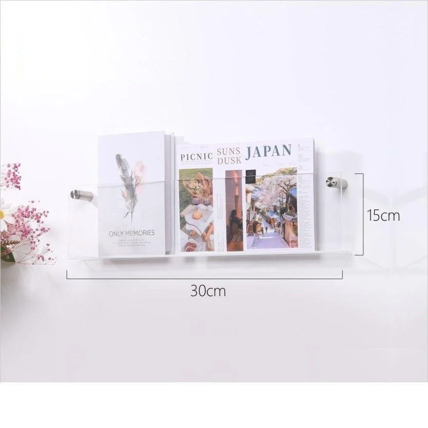 Acrylic Wall Mounted 'Floating' Magazine Holder -  - #tag1#