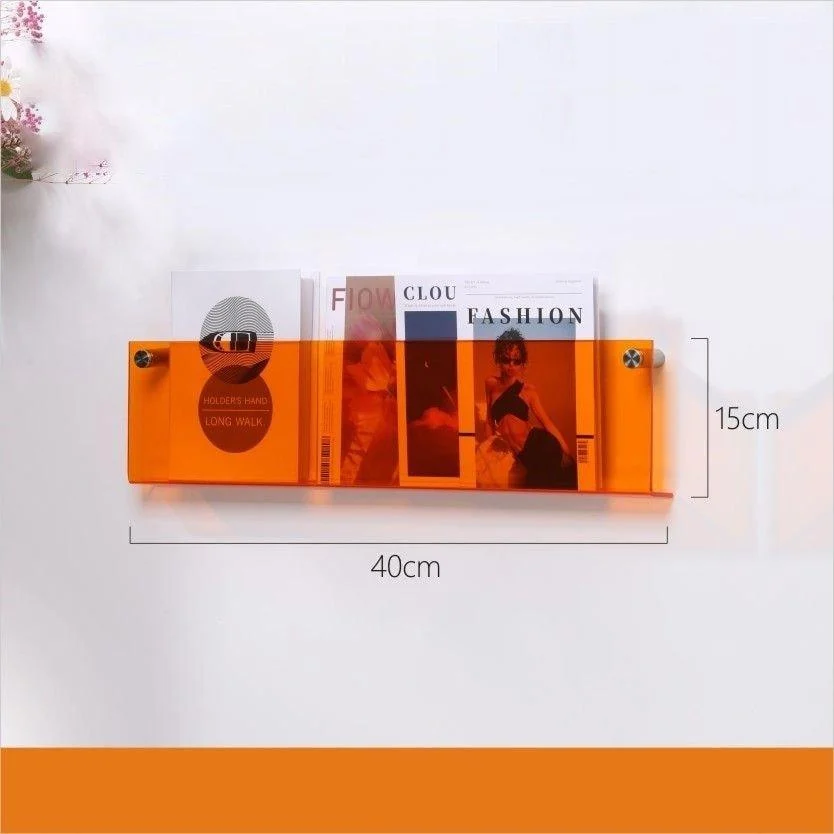 Acrylic Wall Mounted 'Floating' Magazine Holder -  - #tag1#