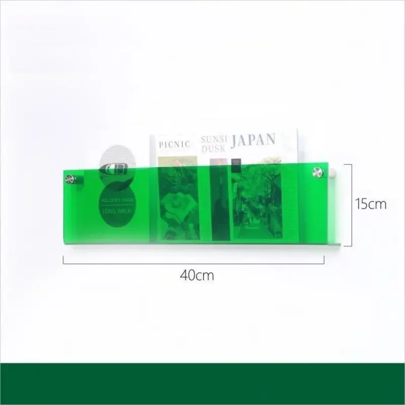 Acrylic Wall Mounted Floating Magazine Holder tag1