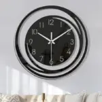Acrylic wall clock Scandinavian design Black clock tag1